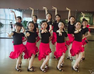 新款女童拉丁舞比赛服装练功裙儿童拉丁舞表演服装女孩拉丁舞蹈服