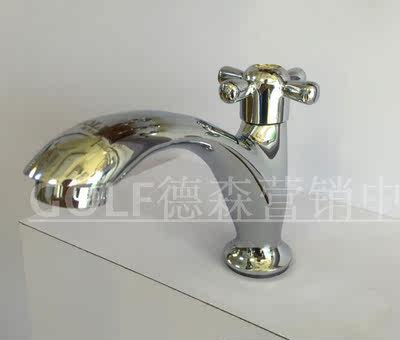 香港高夫卫浴 全铜十字轮单冷洗手盆水龙头