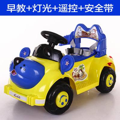 新款儿童电动车四轮车小孩车婴幼儿可坐人遥控充电汽车宝宝玩具车