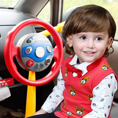 过家家仿真方向盘 车内开车玩具 宝宝驾驶员司机玩具 送电池包邮