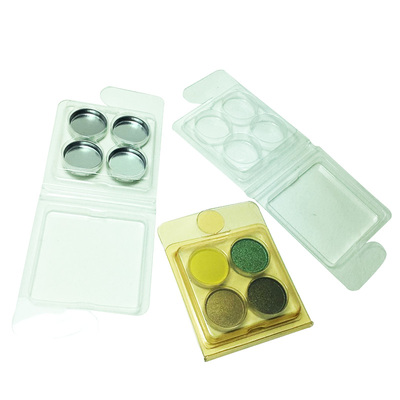DIY彩妆配件保护套铝盘分装盘试用装保护吸塑折盒眼影口红样品盒