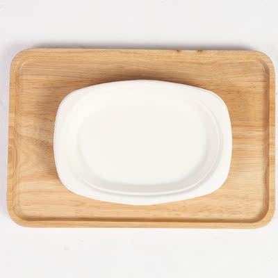 龙莱一次性纸碟纸盘 烧烤用具 耐用加厚白色烧烤盘