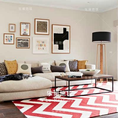 时尚欧式客厅地毯现代可定制茶几沙发地毯卧室床尾样板间晴纶地毯