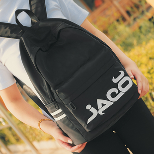 双肩包韩版初中高中学生书包女士学院风帆布运动潮男旅行电脑背包