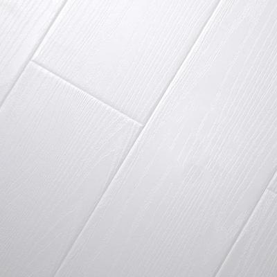 纯白色真木纹防滑简约个性强化复合木地板E1 12家装工装展会地板