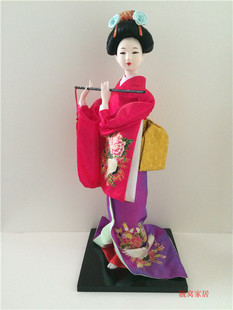 日式料理店装饰品日本人偶刺身料理摆放日本仕女人型家居创意摆件