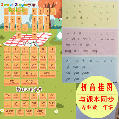 小学一年级幼儿早教必备汉语拼音挂图益智启蒙拼音卡全套拼音挂图