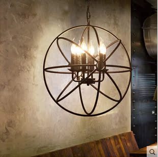 loft美式乡村复古铁艺吊灯工业风餐厅酒吧吧台个性创意蜡烛吊灯具