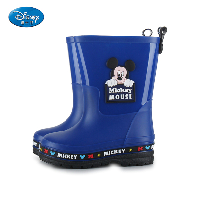 新款迪士尼正品4-12岁中大童雨靴卡通男孩水靴女学生短筒防滑雨鞋