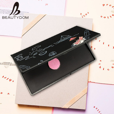 BeautyDom钱包形彩印彩绘眼影空盒磁铁盘腮红口红眉粉分装压盘盒
