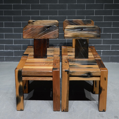 老船木椅子仿古典客人椅实木靠背椅创意家用餐椅中式茶椅个性家具
