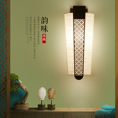 新中式壁灯床头灯 现代简约仿古客厅灯具过道玄关阳台走廊灯卧室