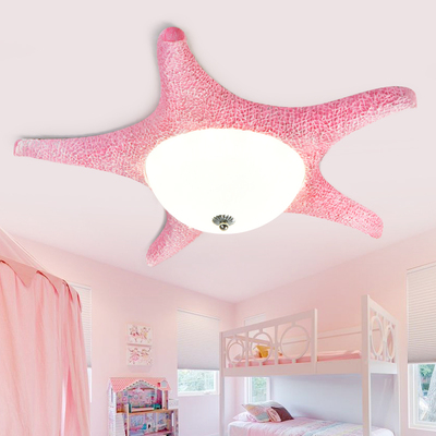 灯叔LED海星吸顶灯创意儿童房灯具女孩现代时尚卡通卧室书房