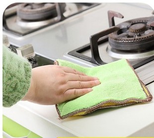 日用品生活百货韩国吸水抹布加厚加大不沾油洗碗巾厨房洗碗布批发