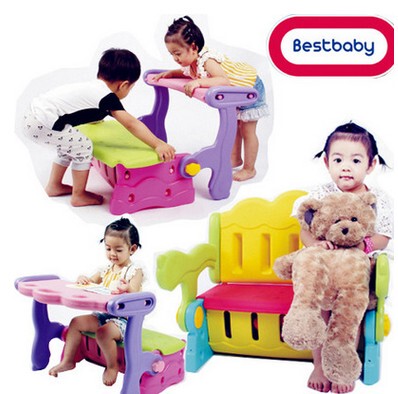 新品贝氏田园塑料储桌收纳玩具婴幼儿游戏宝宝学习儿童书桌椅