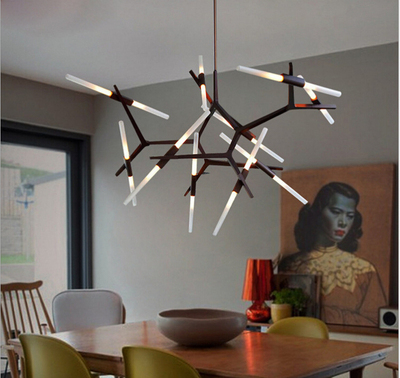后现代艺术吊灯创意个性树杈吊灯铁艺复古餐厅服装店卧室客厅吊灯