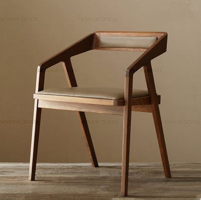 北欧实木椅子家用书桌椅靠背电脑椅简约办公椅扶手椅子工厂店直销