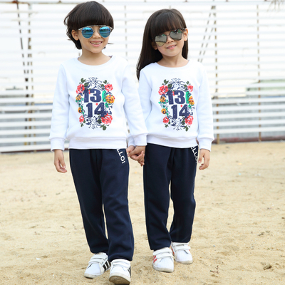 龙凤胎宝宝兄妹装姐弟装秋装2016新款韩版儿童男女童装卫衣套装潮