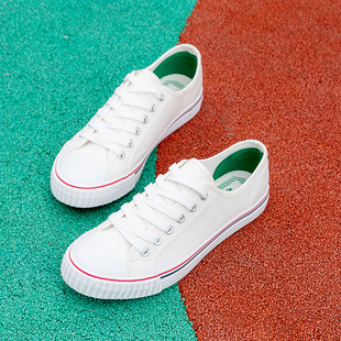 新款低帮白色帆布鞋女小白鞋子韩版休闲平底板鞋女学生球鞋情侣鞋
