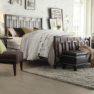 欧美风格铁艺床 现代简约1.2米1.5米1.8米 双人床 复古怀旧 大床