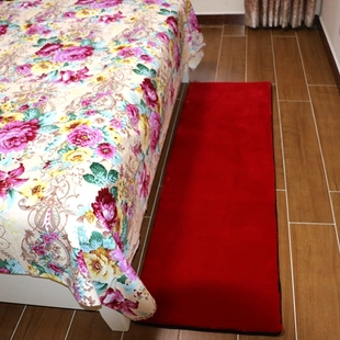 定制 长方形地毯客厅茶几仿羊毛地毯防滑卧室满铺床边毯 订做地垫