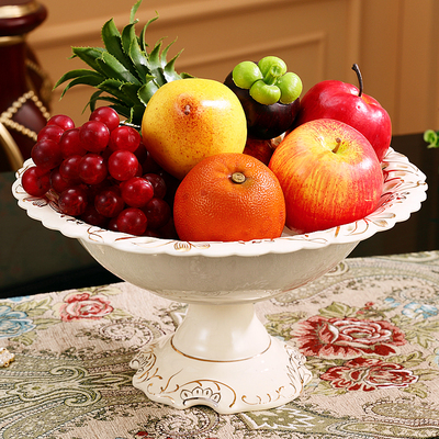陶瓷水果盘欧式果盘客厅现代时尚创意复古宫廷水果碗干果盘