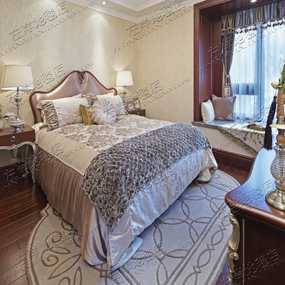 欧式中式美式样板间地毯客厅茶几沙发地毯卧室床边手工地毯定制